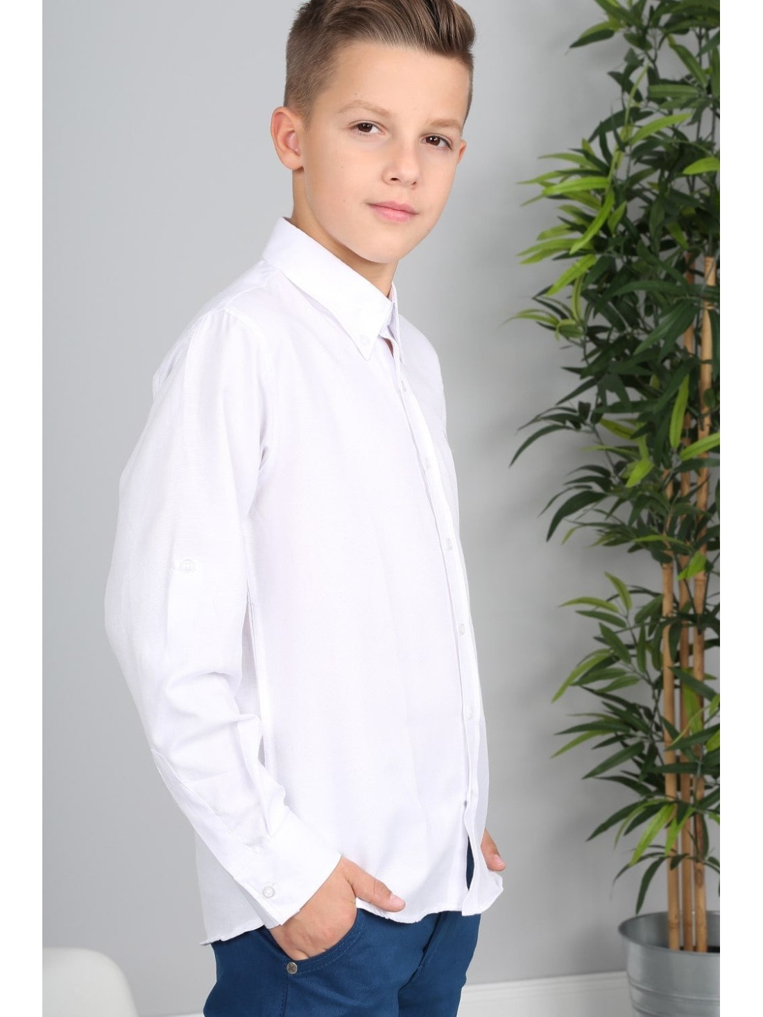 White Smooth Shirt NDZ3801 - Internetinė parduotuvė - Boutique